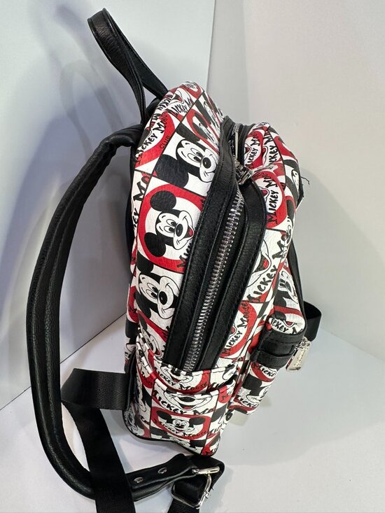 Loungefly Mickey Mouse Checkerboard Mini Backpack Red Black main image 4